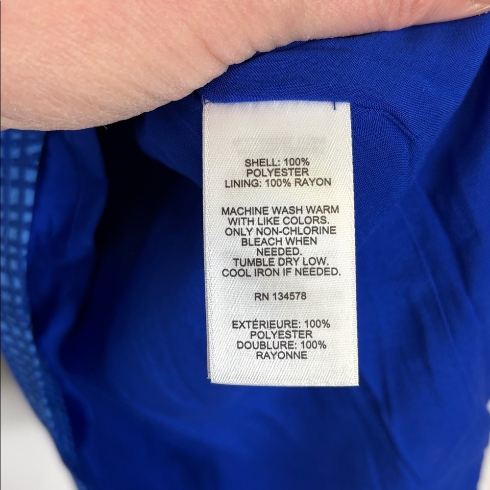 NWT Vineyard Vines tide blue basketweave halter jumpsuit sz 14 - Picture 7 of 7